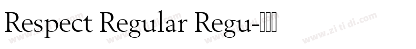 Respect Regular Regu字体转换